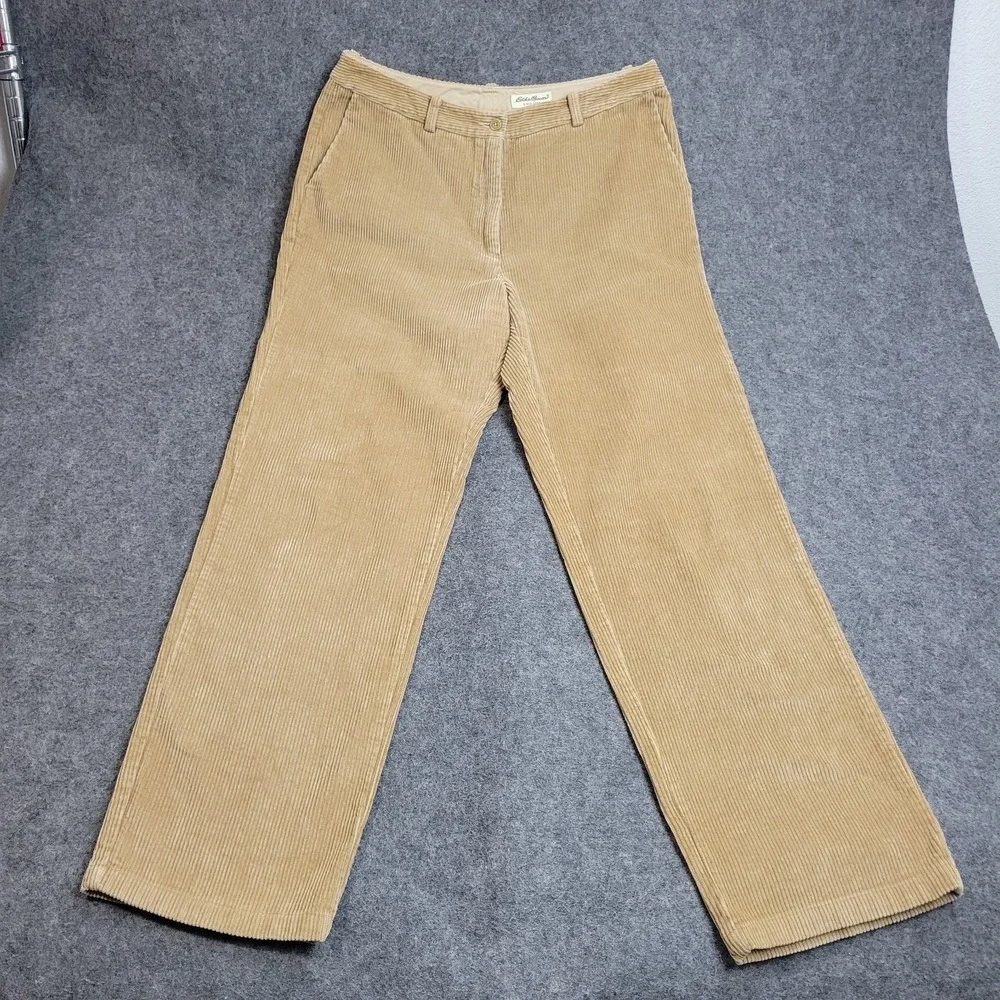 VTG Eddie Bauer Corduroy Pants Womens 12 Brown Grandma Core Retro Y2K Indie